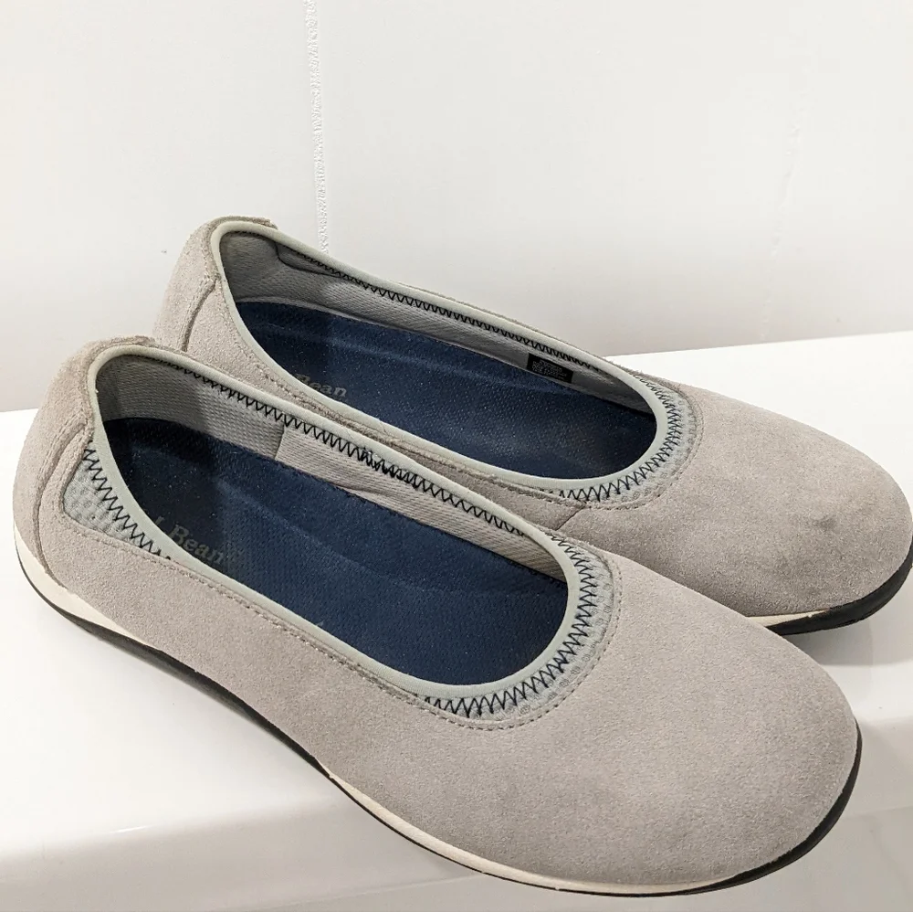 L.L bean suede walking flats